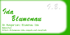 ida blumenau business card